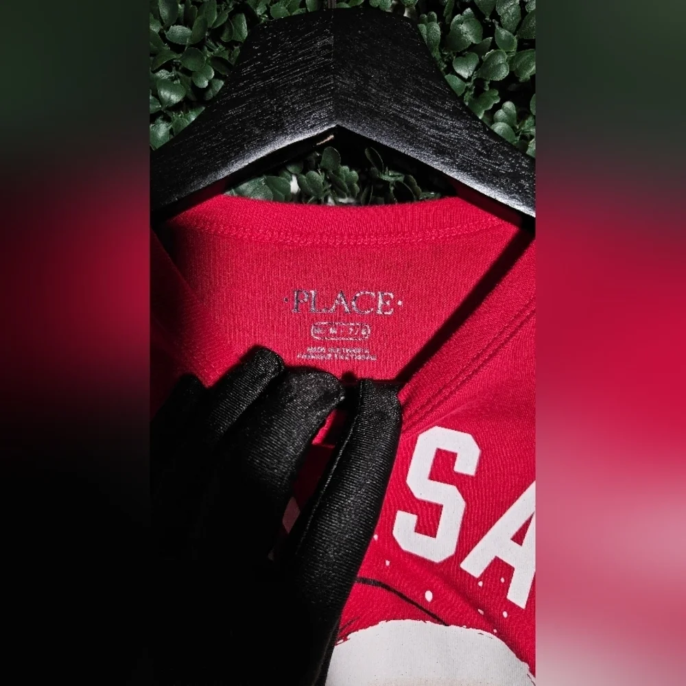 Place Red Team Santa Long Sleeve Tee